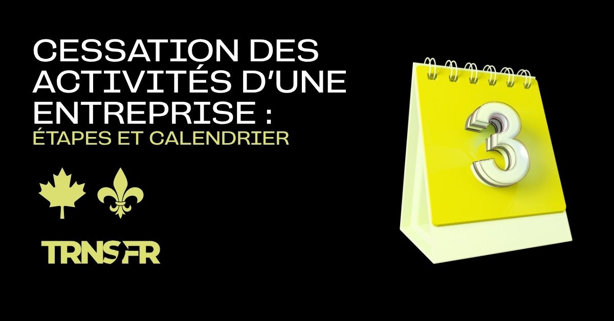 Cessation des activités d’une entreprise : étapes et calendrier