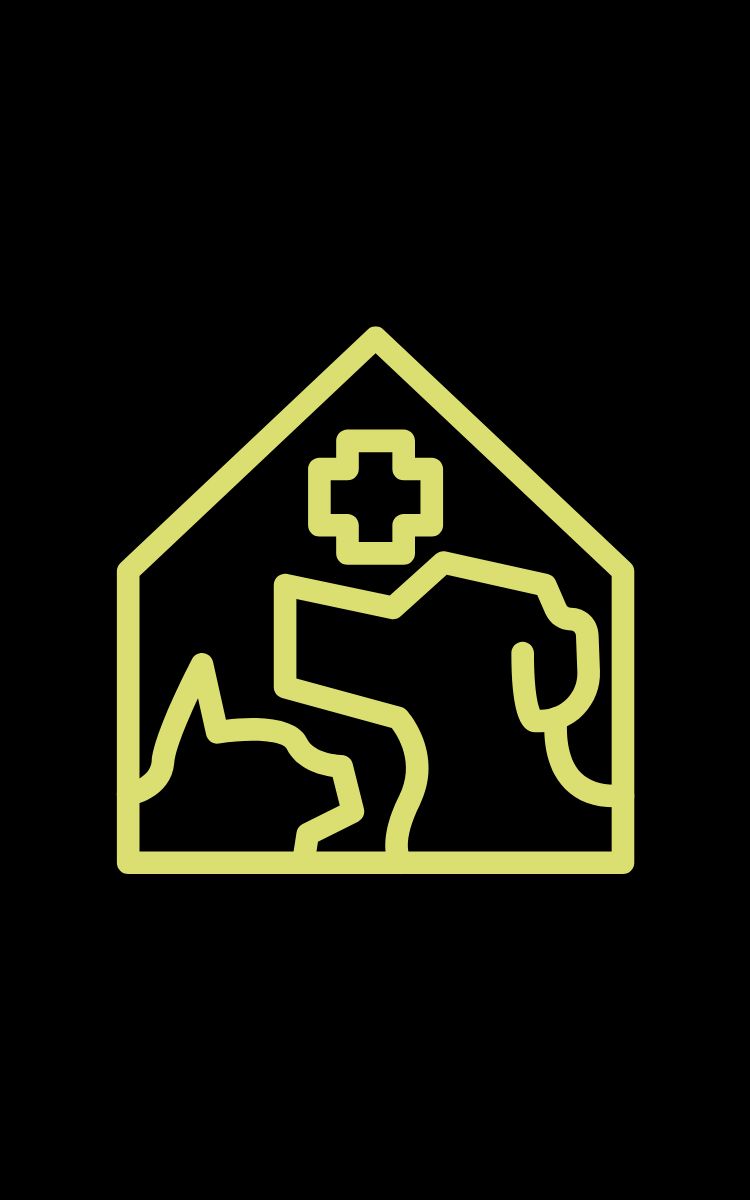 Clinique vétérinaire avec bâtisse